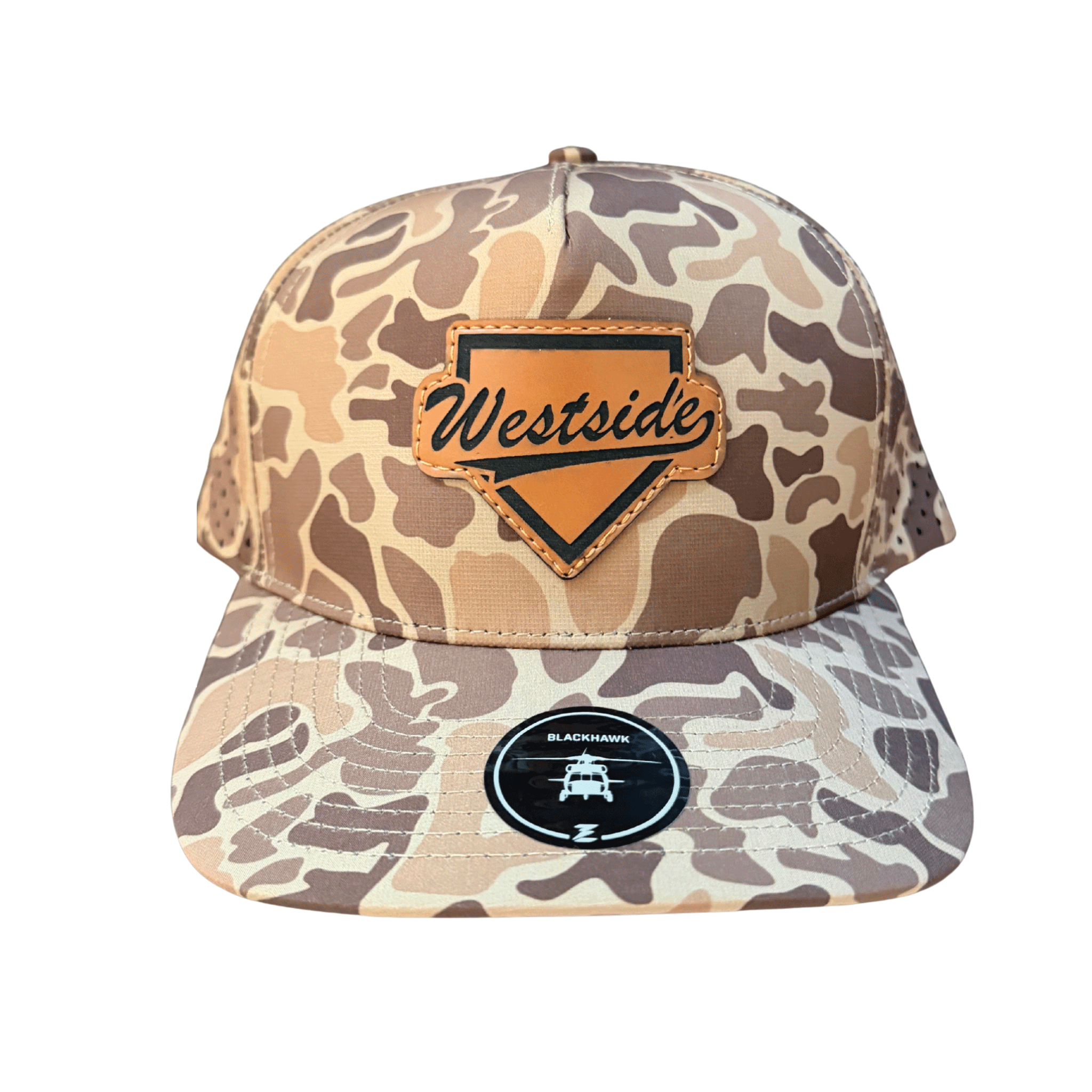 Camo Leather Patch Hat