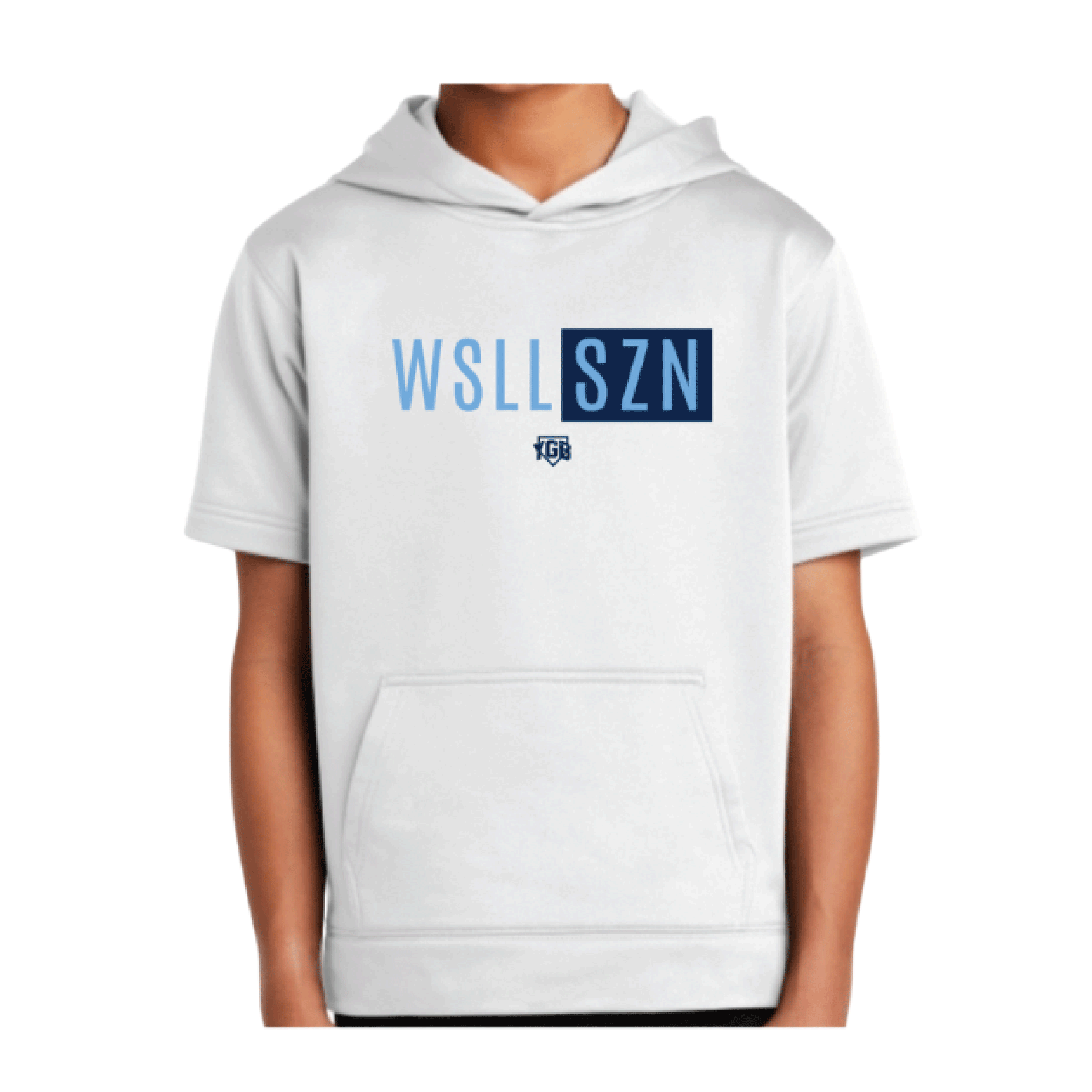 White Short Sleeve Hoodie