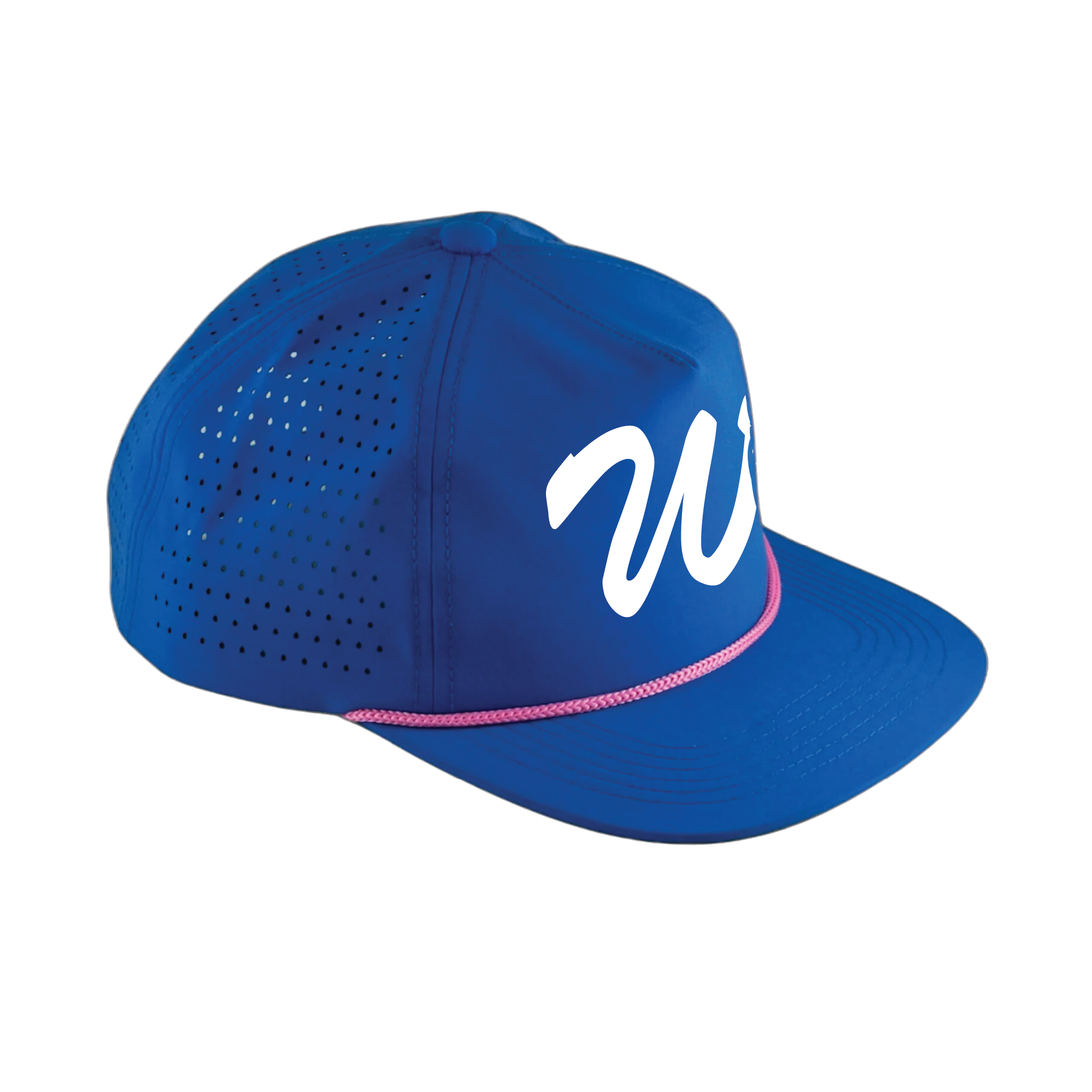 Perforated Royal Blue/Pink Rope Hat