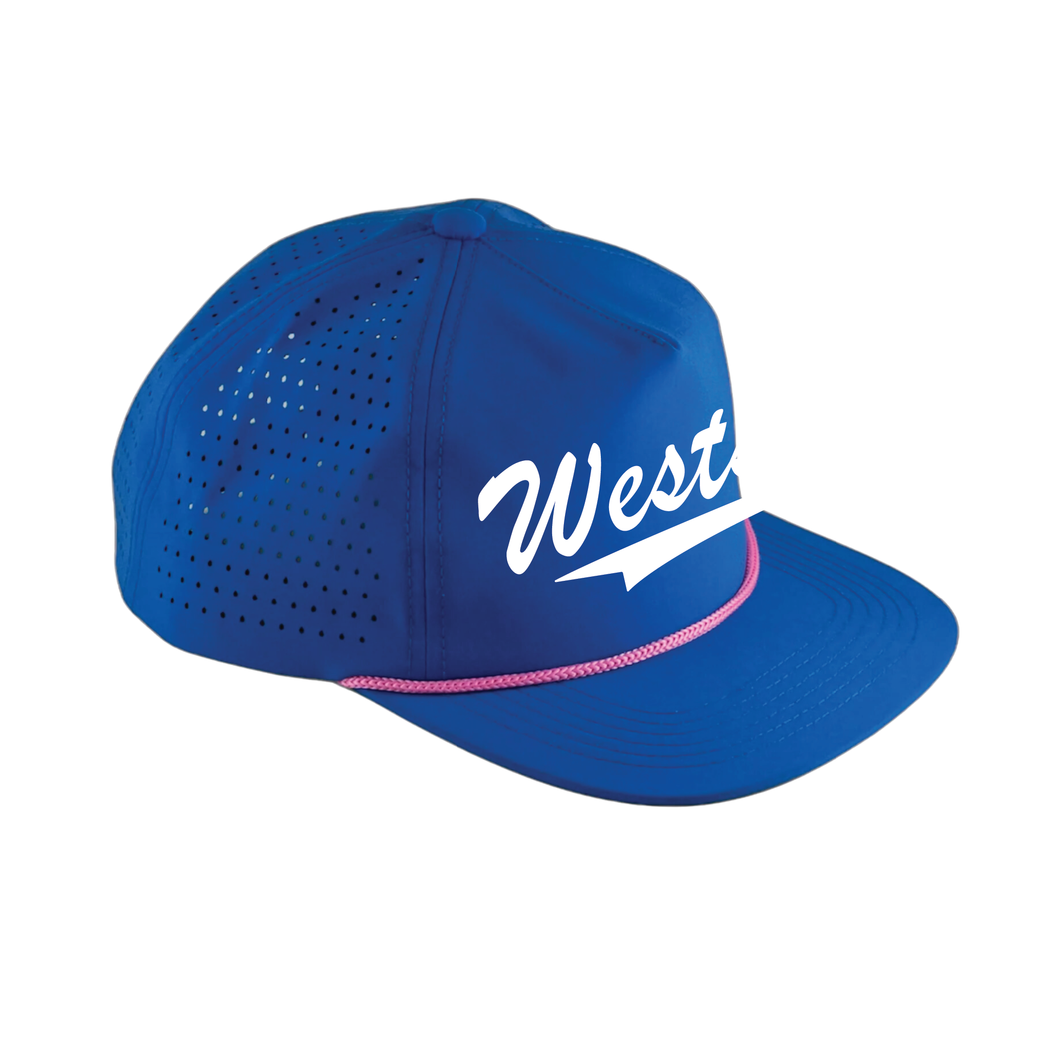 Perforated Royal Blue/Pink Rope Hat