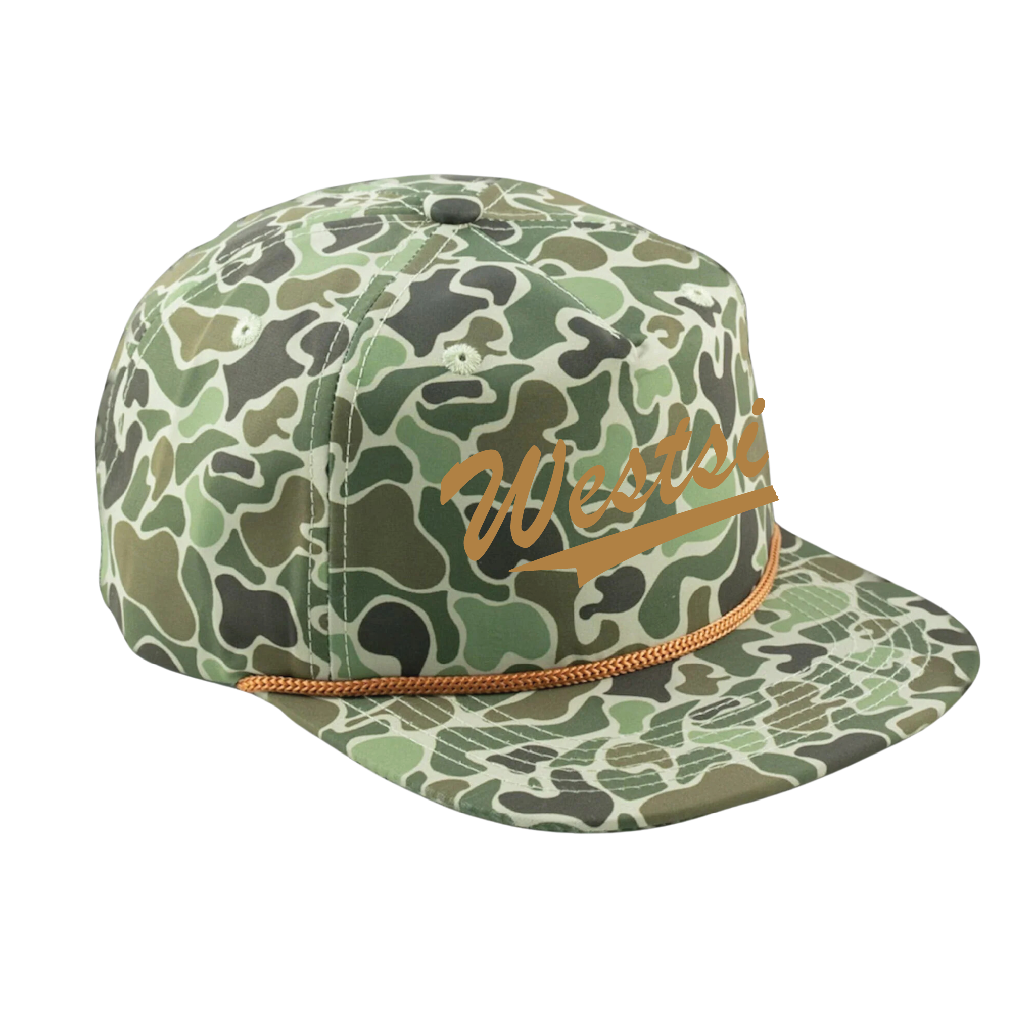 Welcome to the Jungle Camo/Copper Nylon Rope Hat