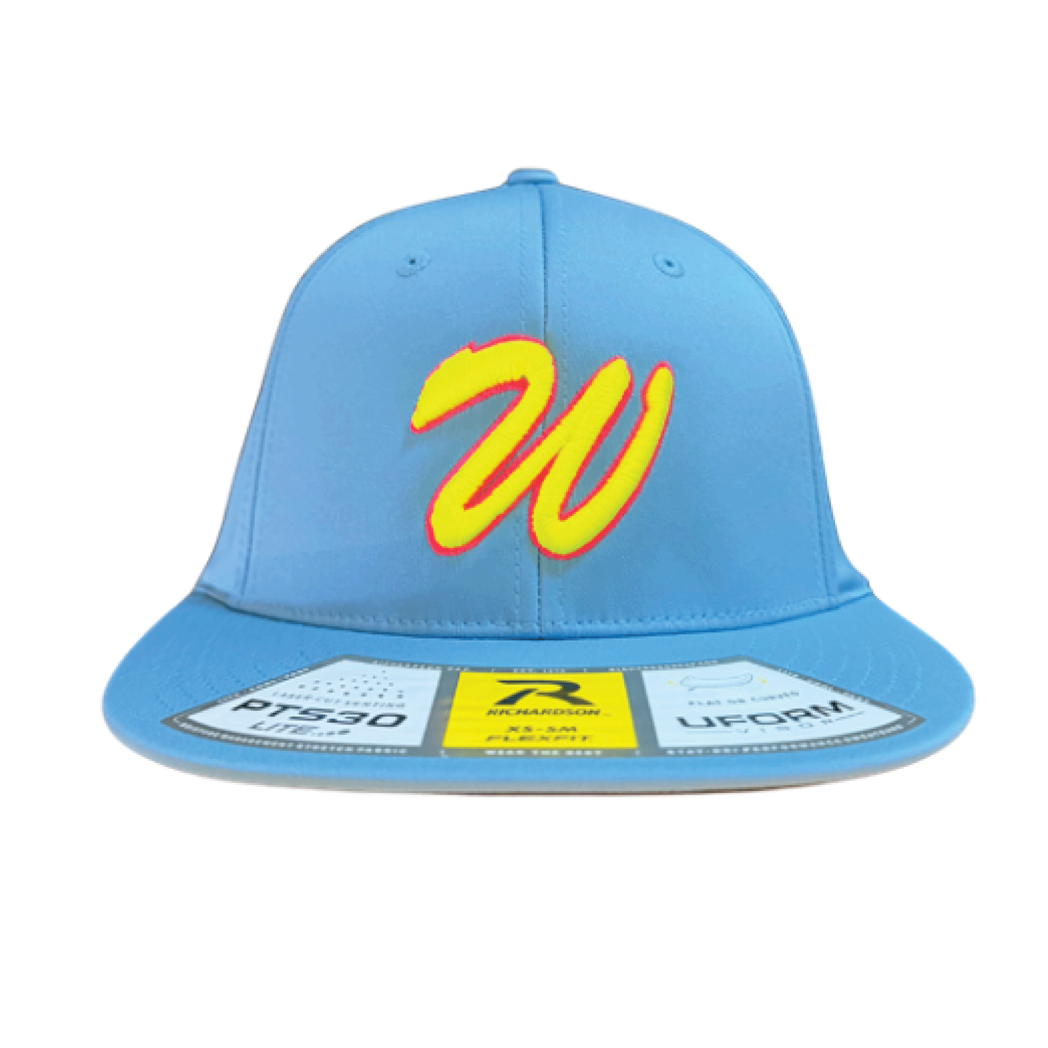 Richardson PTS20 Carolina Blue Hat with Neon Yellow (Youth/Adult)