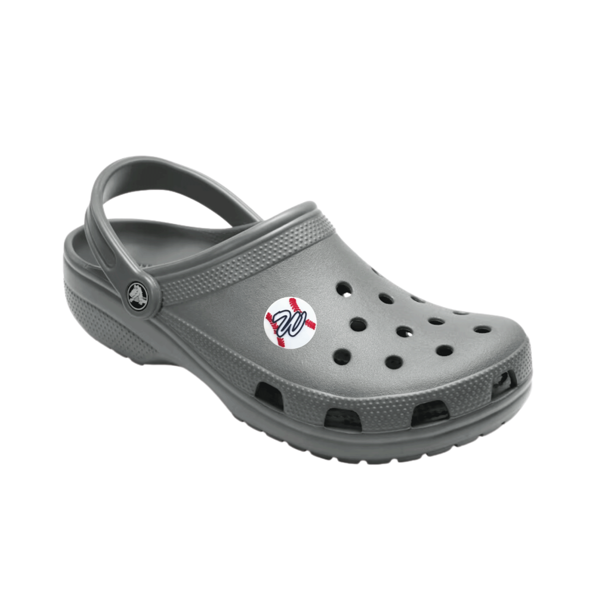 W Baseball Croc Charm